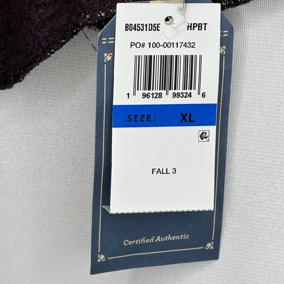 Democracy NWT Plum Marled Sweater‎ Metallic Trim Scoop Neck Y2K Streetwear Sz XL - Picture 6 of 8